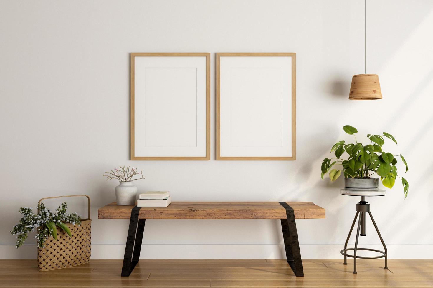 Frame mockup design in 3d rendering photo