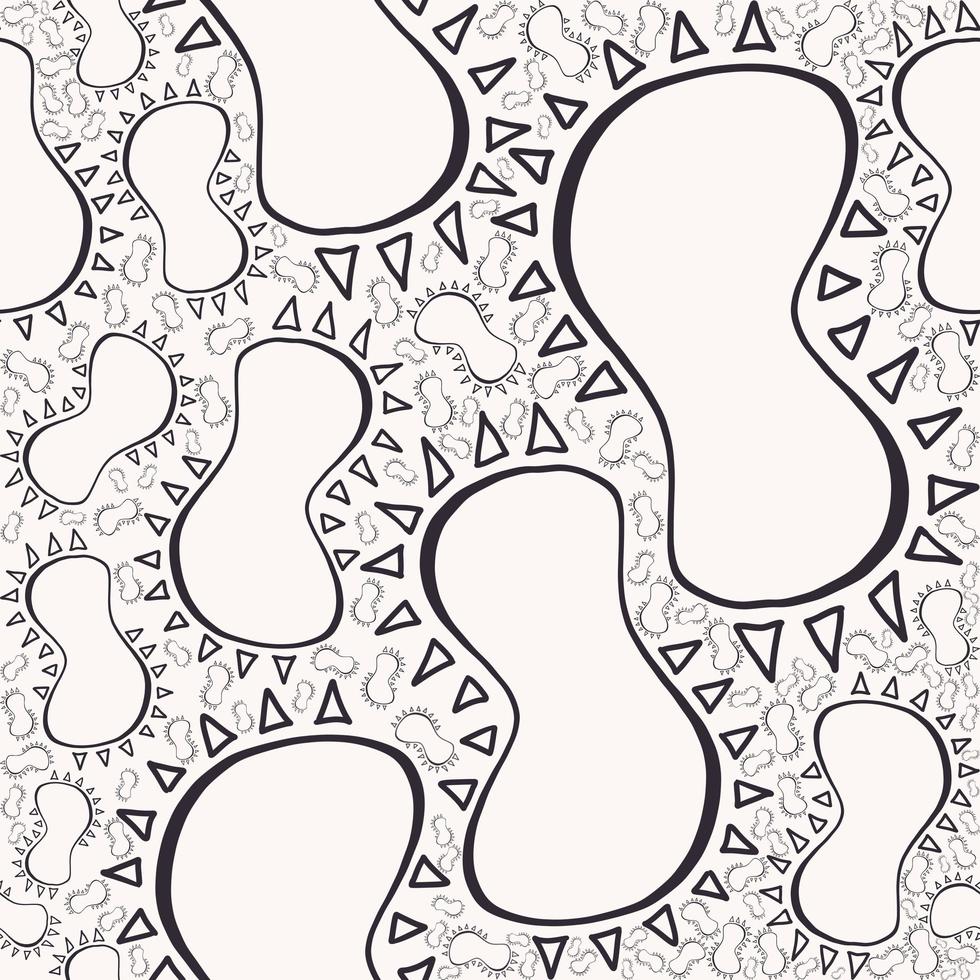 Illustration abstract doodle scribble hand drawing paisley random shape seamless pattern background. photo