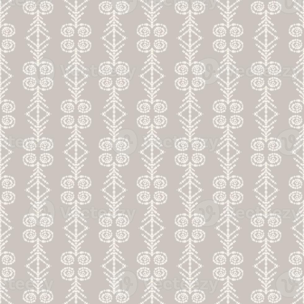 Ethnic tribal aztec hand drawing retro shape on modern cream grey color seamless pattern background. Use for fabric, textile, interior decoration elements, upholstery, wrapping. photo