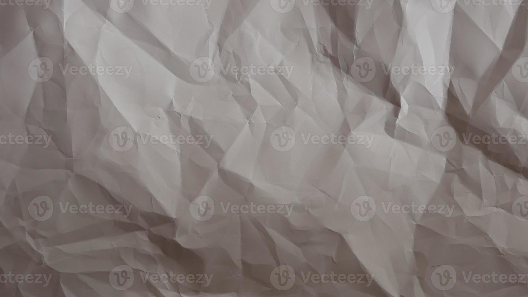 White crumpled paper background with copy space for image or text photo