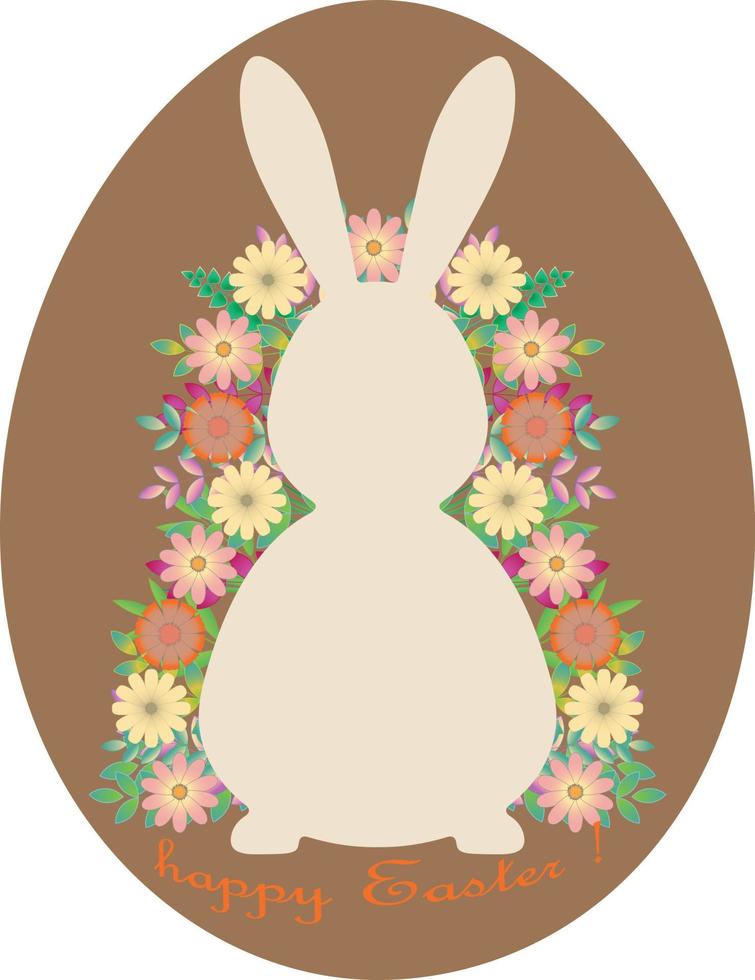 tarjeta de pascua feliz vector