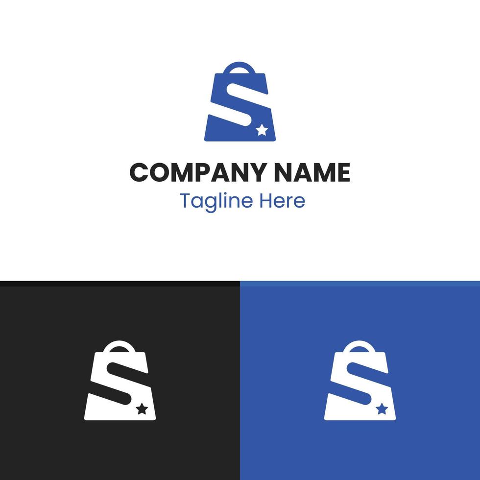 Letter S And Shopping Bag Logo Design vector