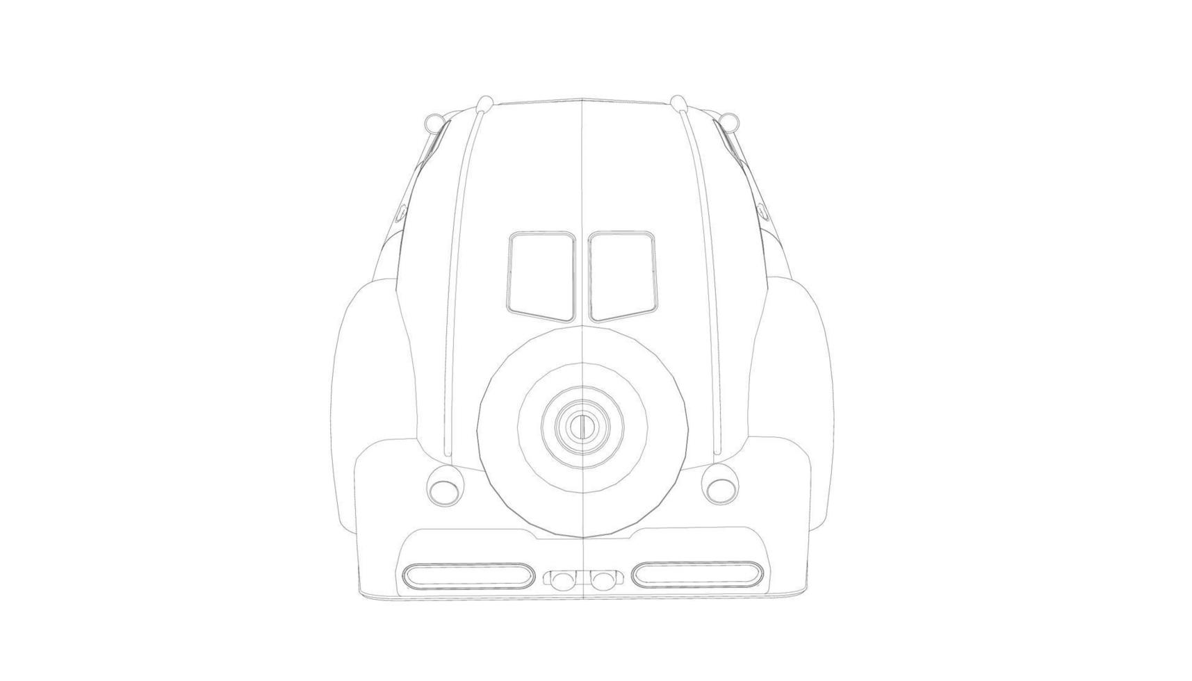 Old car design line art vector