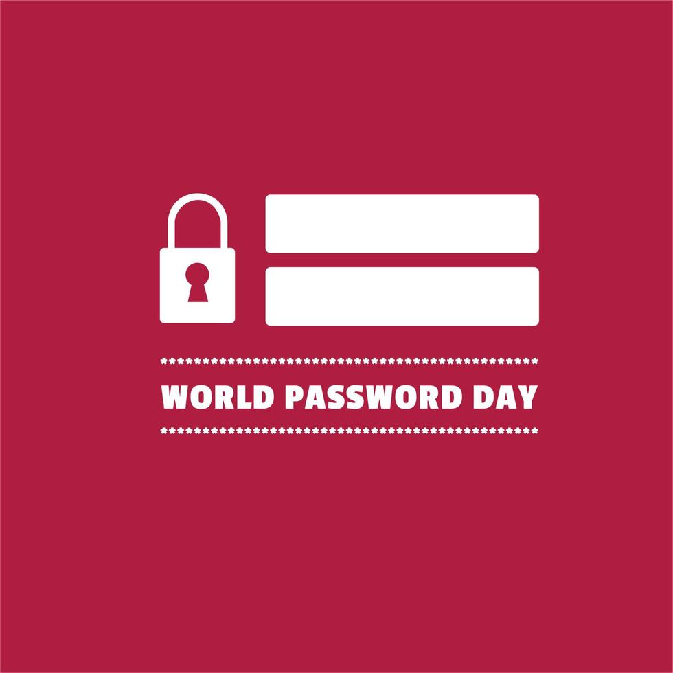 world password day vector graphic great for world password day celebration. flat design. story design. flat illustration. simple and elegant