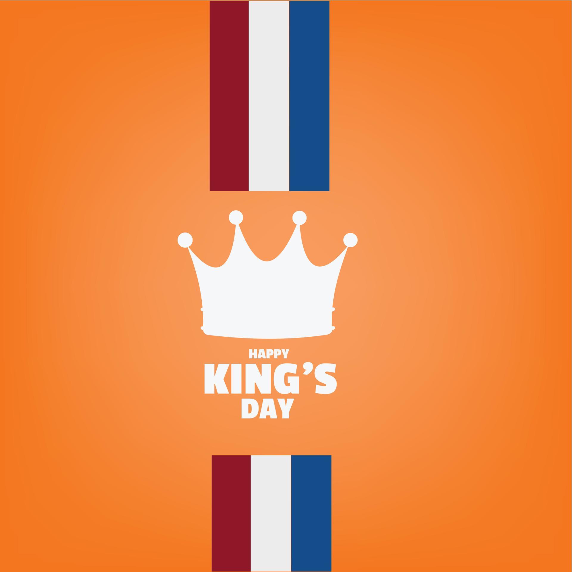 vector graphics of happy kings day good for kings day celebration. flat
