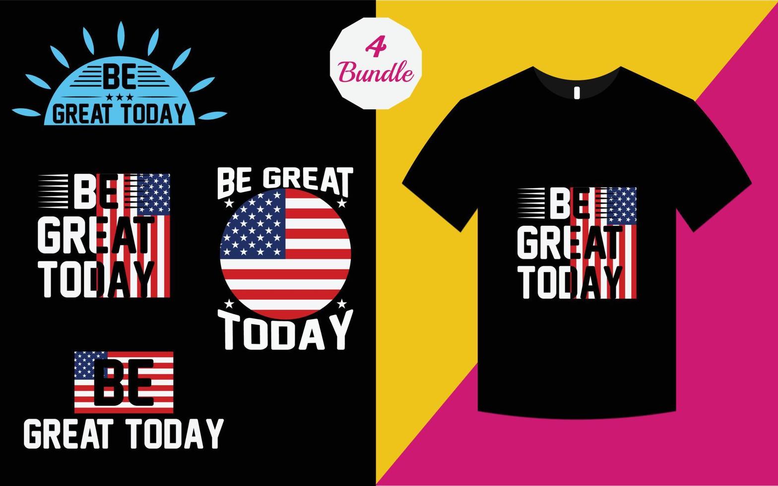 Usa Flag T Shirt Design vector