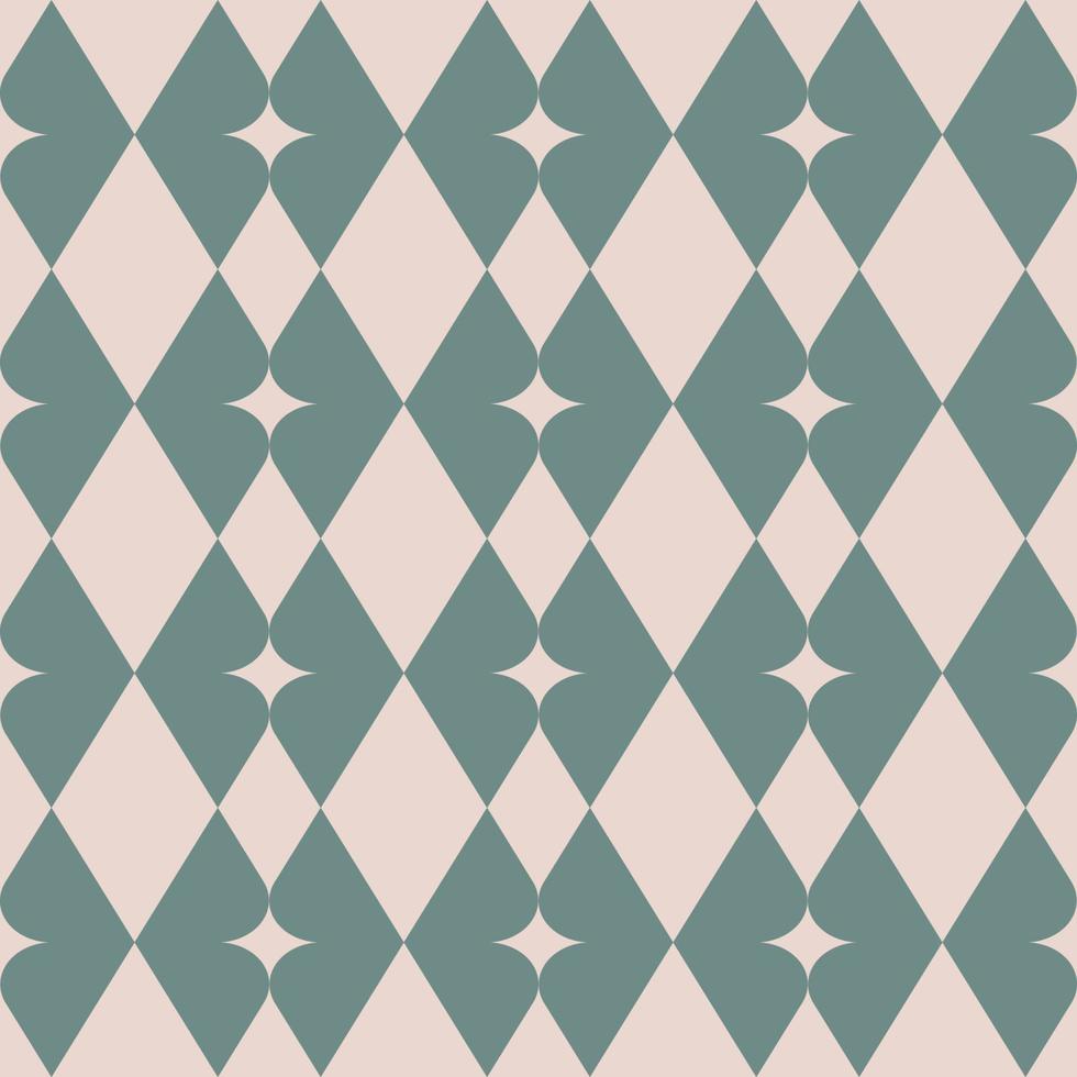 Retro green color neo classic style geometric rhombus shape seamless pattern background. Use for fabric, interior decoration elements, upholstery, wrapping. vector