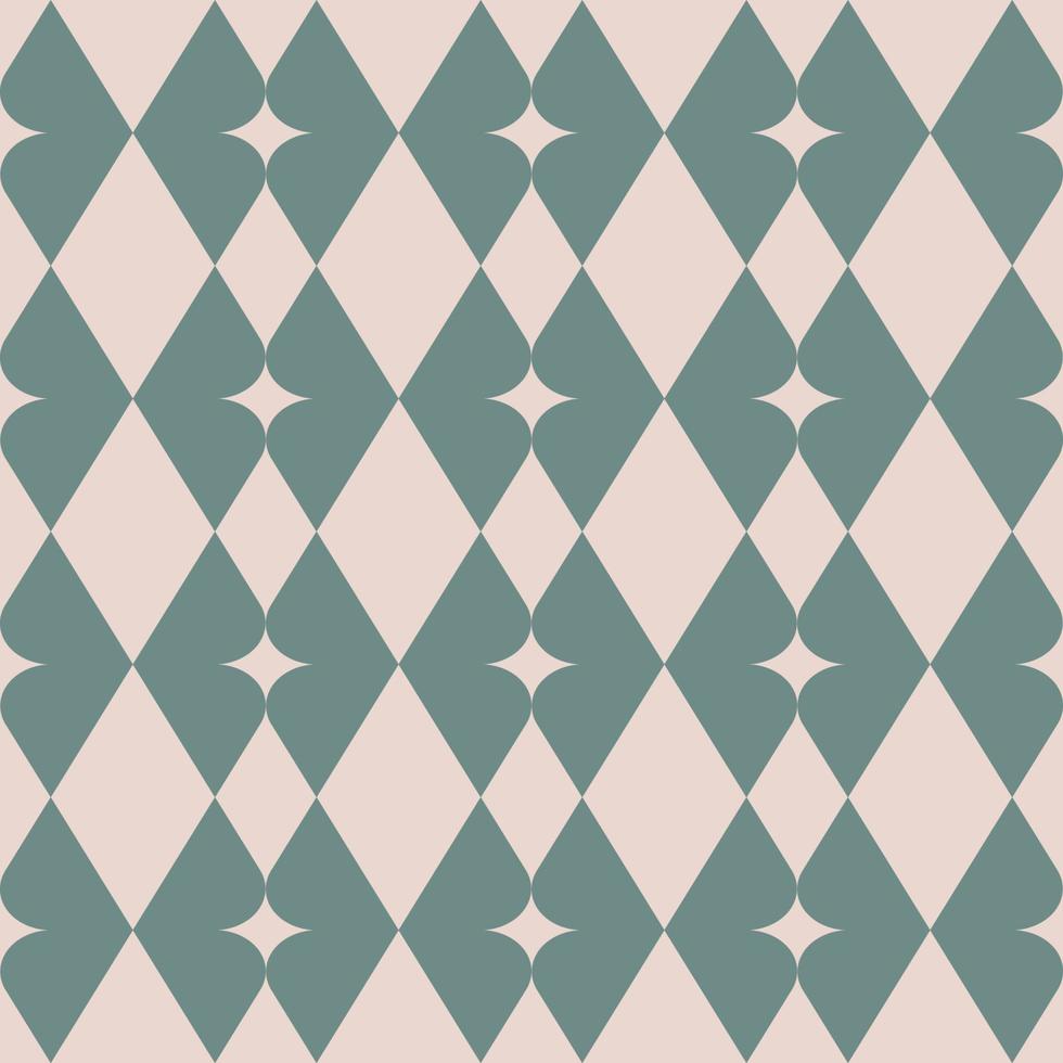 color verde retro estilo neo clásico forma de rombo geométrico fondo de patrón sin costuras. uso para tela, elementos de decoración de interiores, tapicería, envoltura. vector