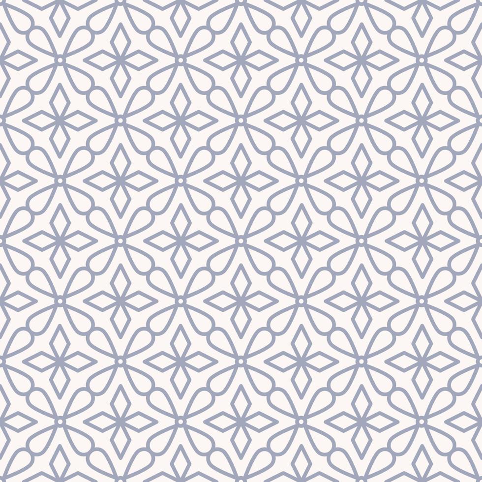 forma floral geométrica simple de color azul claro. fondo de patrón sin costuras étnico peranakan. uso para telas, textiles, elementos de decoración de interiores, tapicería, envoltura. vector