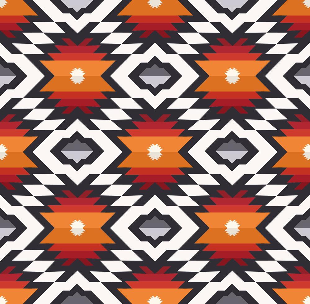 fondo transparente de forma geométrica en zigzag azteca. diseño de patrón rojo colorido moderno tribal étnico. uso para telas, textiles, elementos de decoración de interiores, tapicería, envoltura. vector