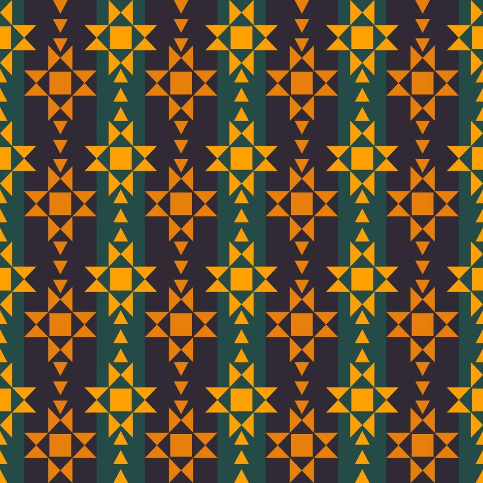 forma geométrica africana tribal étnica con rayas de color negro y verde sin fisuras de fondo. uso para telas, textiles, elementos de decoración de interiores, tapicería, envoltura. vector