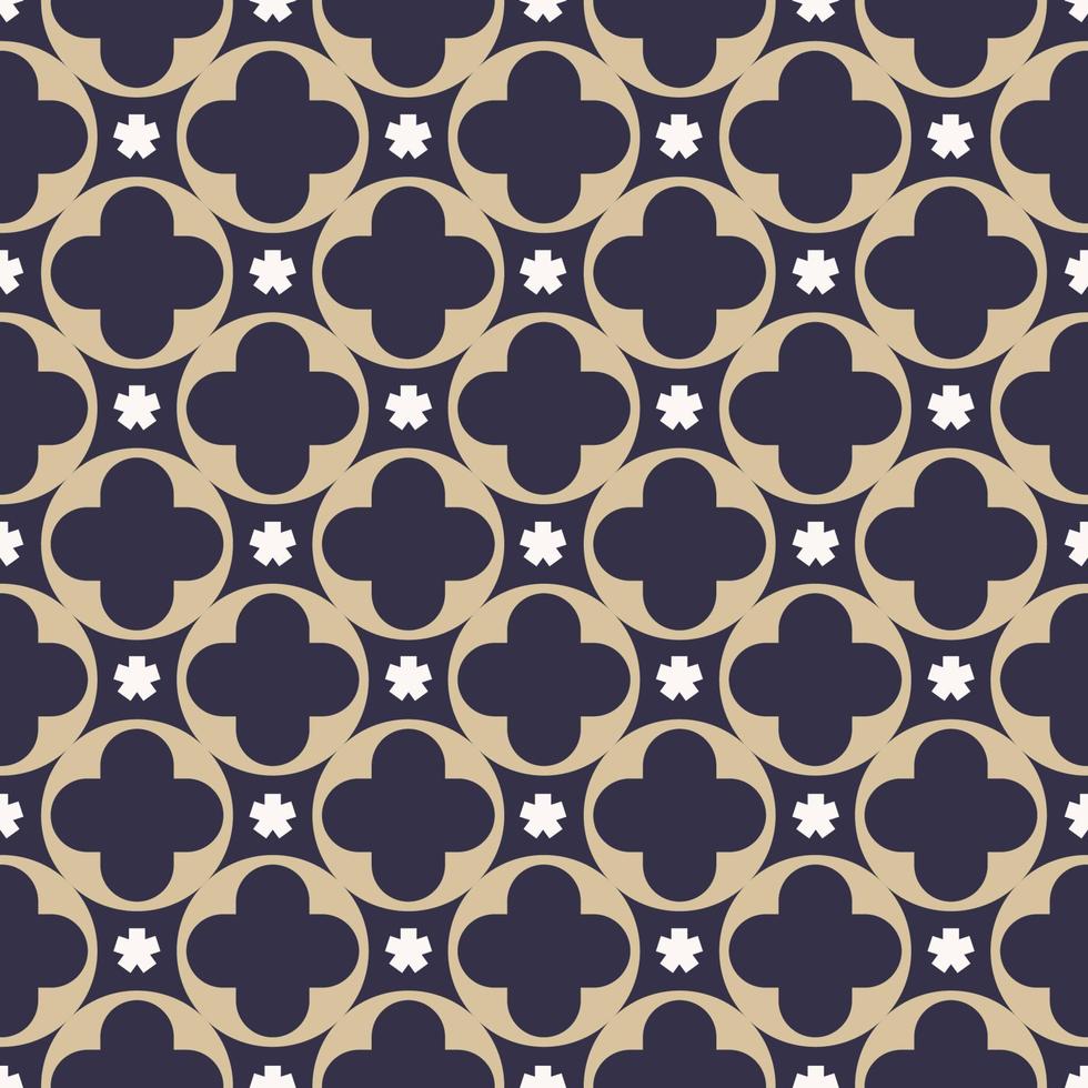 Contemporary color geometric circle round shape seamless background. Simple peranakan pattern design. Use for fabric, textile, interior decoration elements, upholstery, wrapping. vector
