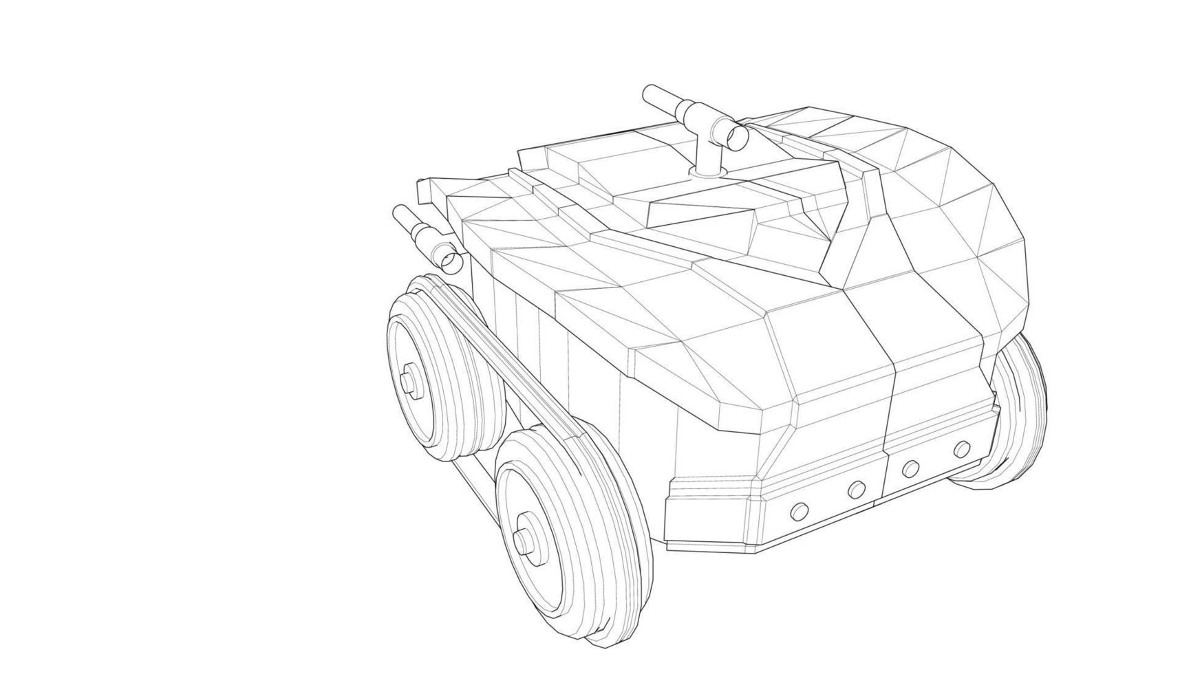 line art of military tanks vector
