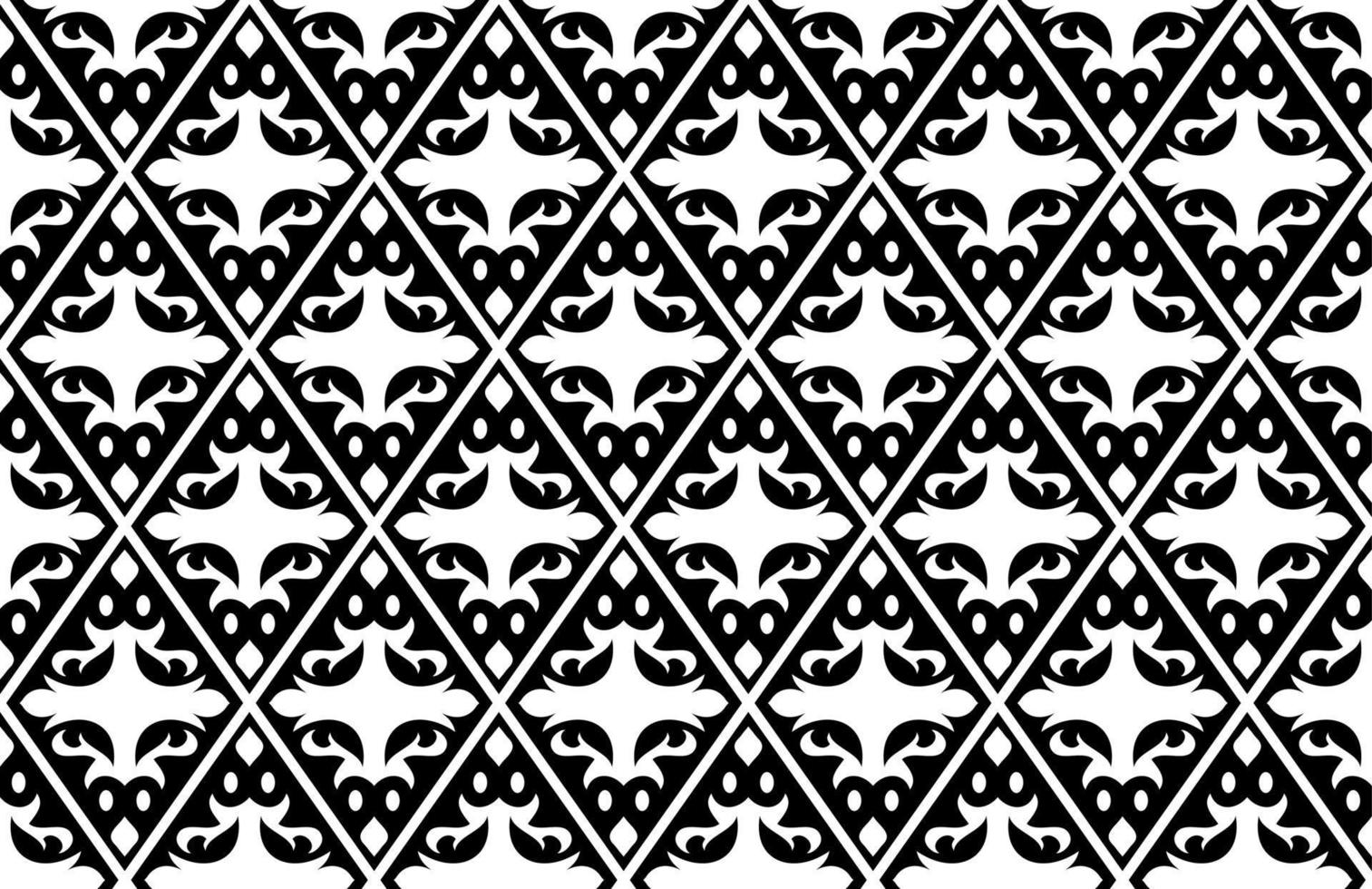 Black White Batik Diamond for Background Pattern Template Poster vector