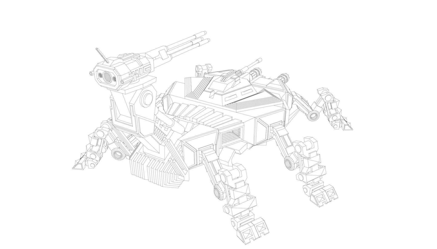 line art of military tanks vector