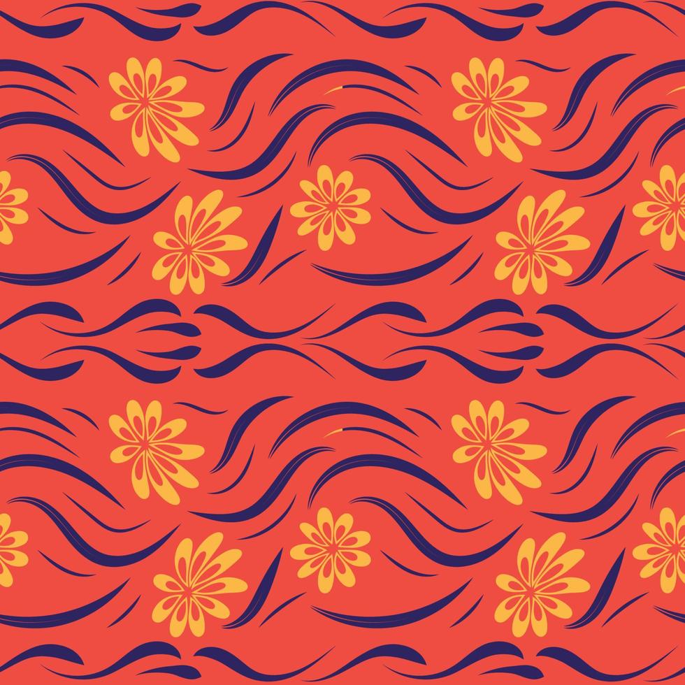Folk flowers print Floral pattern Ethnic art vector