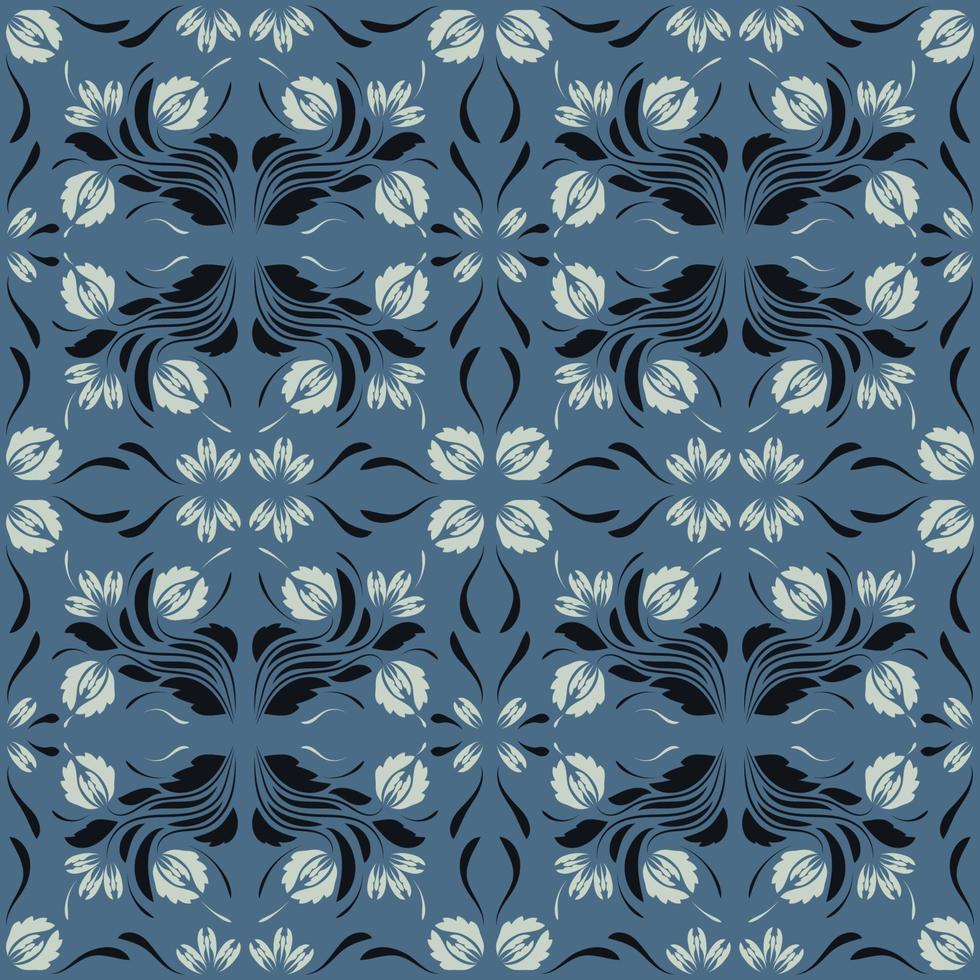 Folk flowers print Floral pattern Ethnic art vector