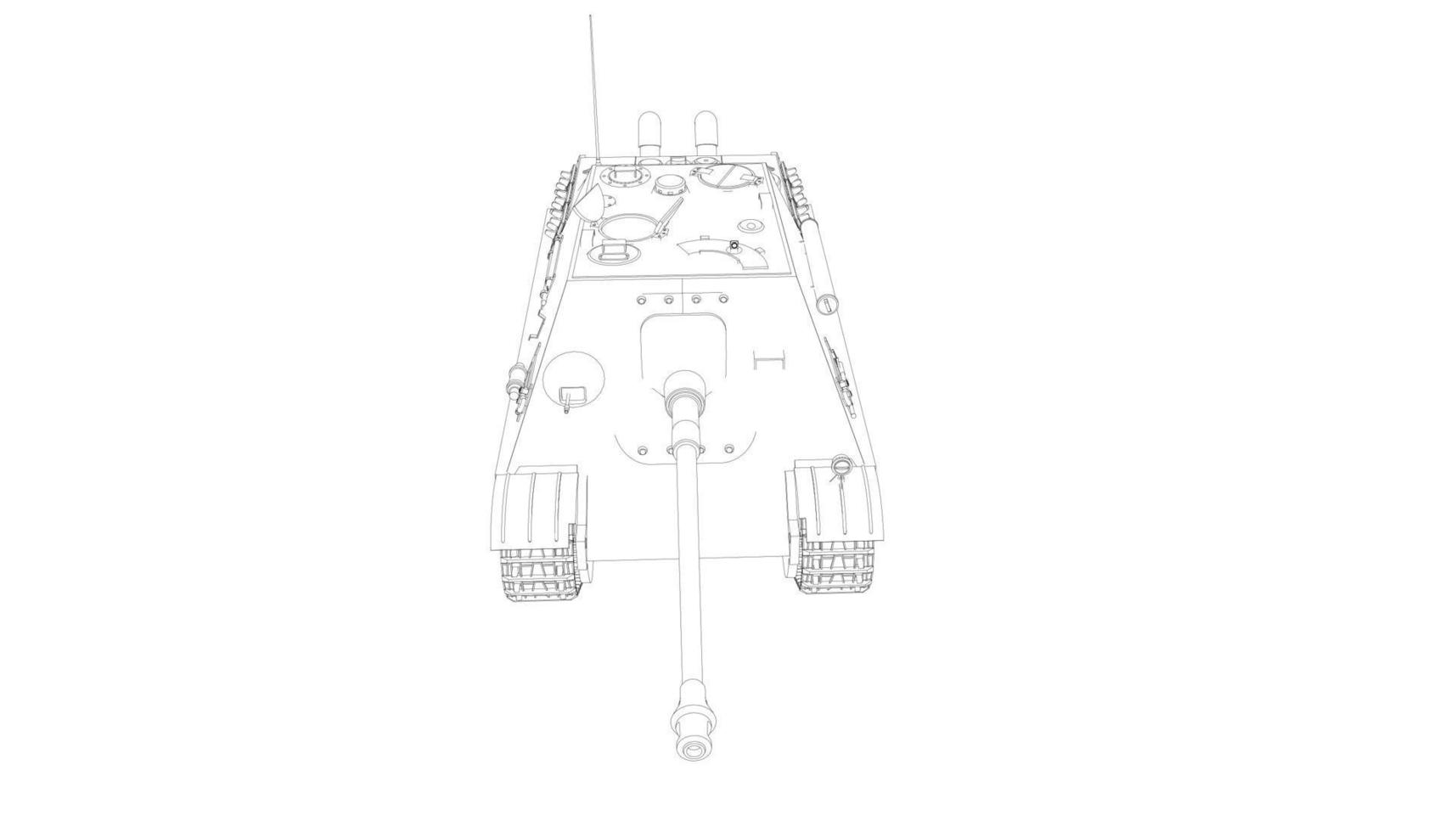 line art of military tanks vector