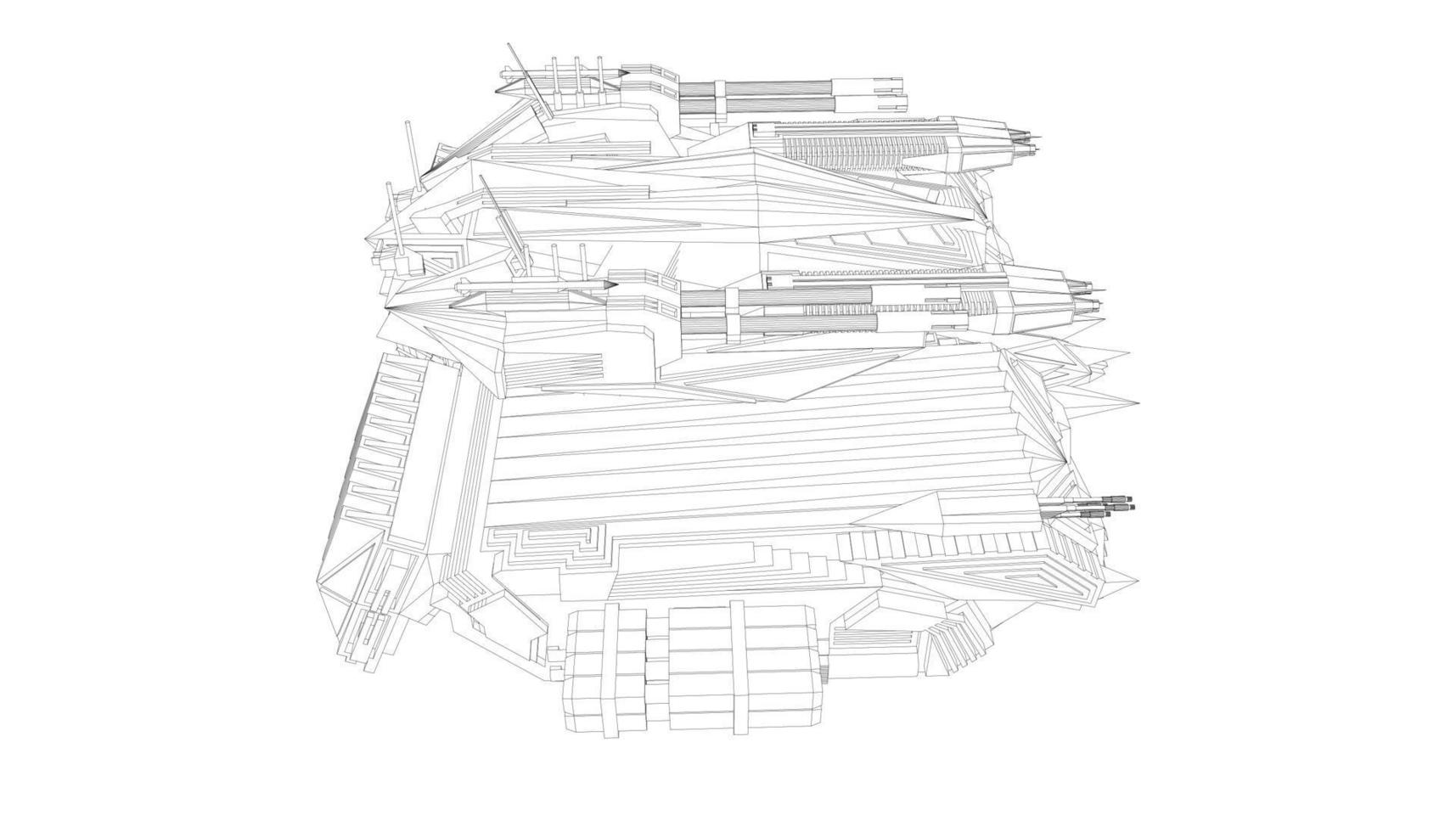 line art of assault tank vector