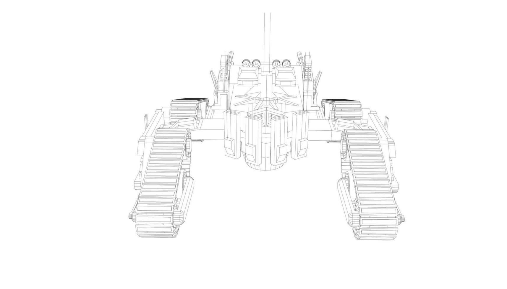 line art of military tanks vector