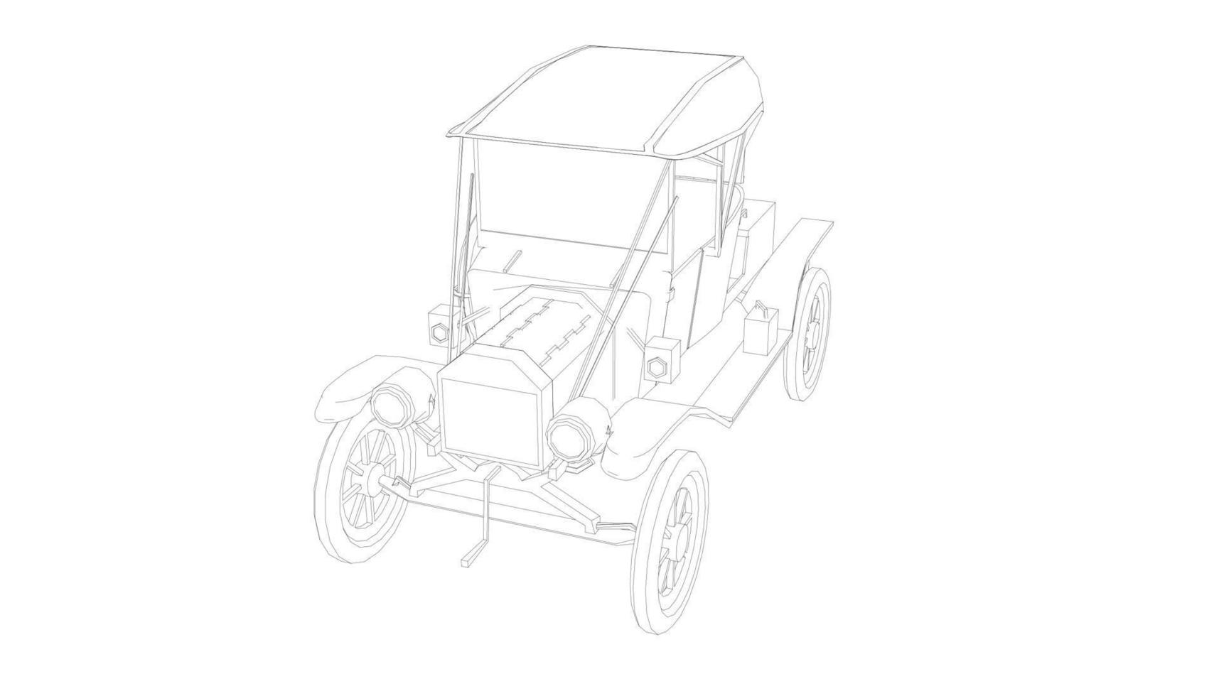 classic car design line art vector