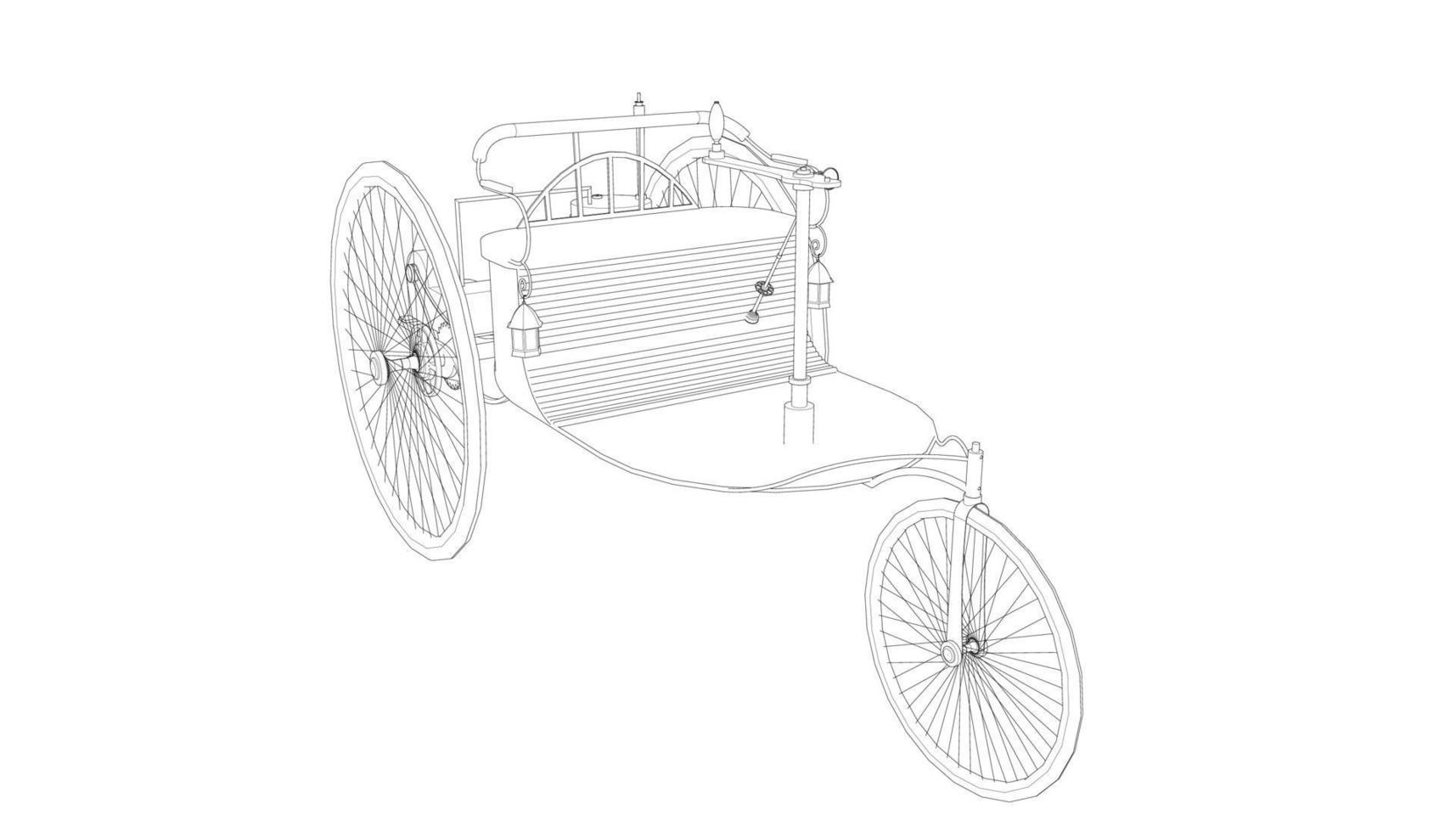 classic car design line art vector