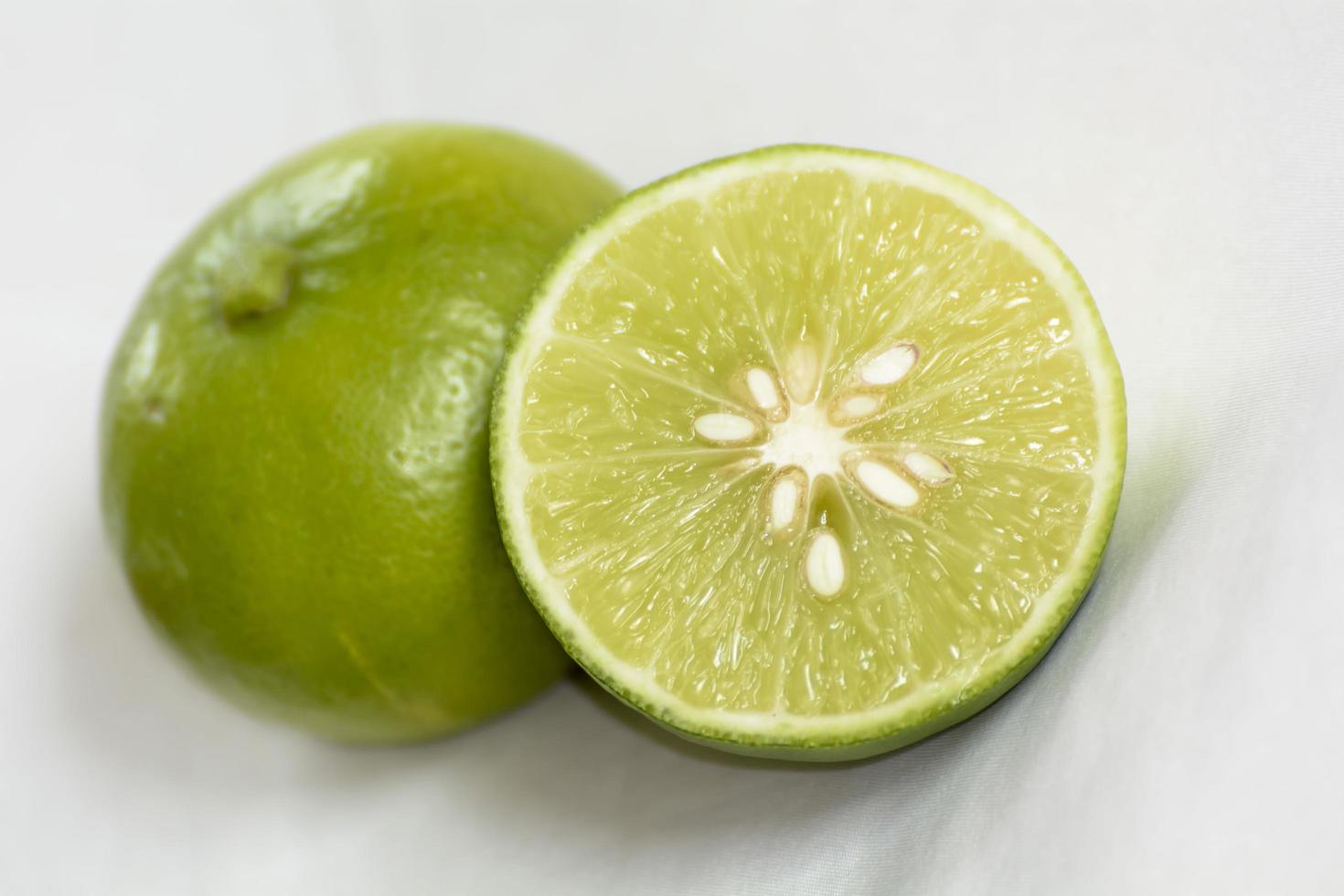 Lime grown year-round in tropical climates and are usually smaller and less sour than lemons. photo