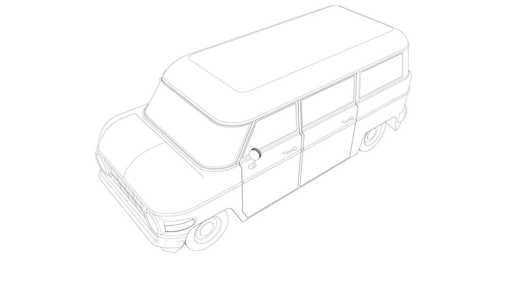 classic car design line art vector