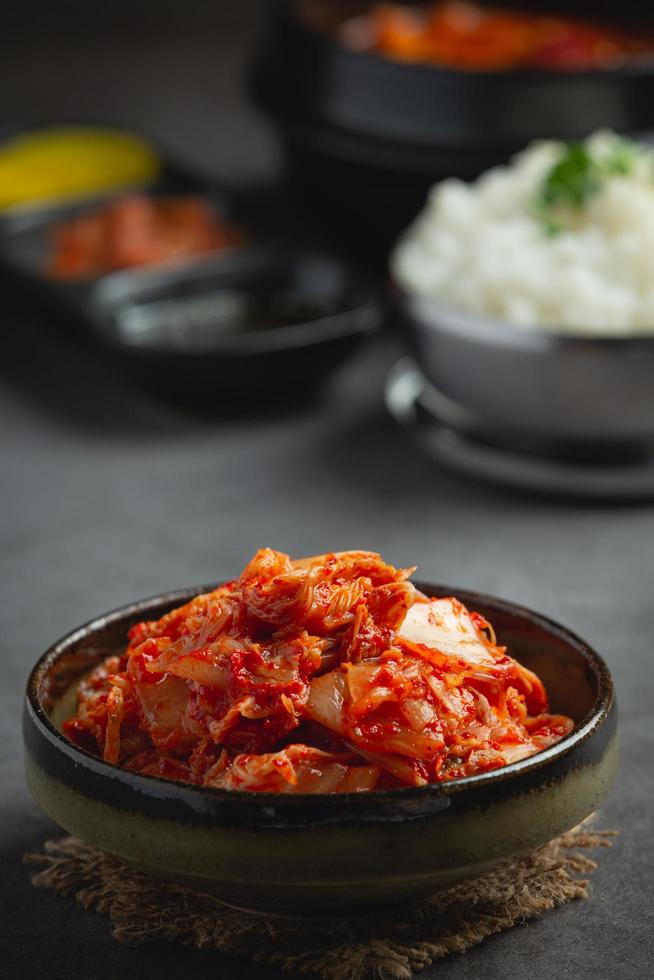 kimchi ready to eat in bowl photo