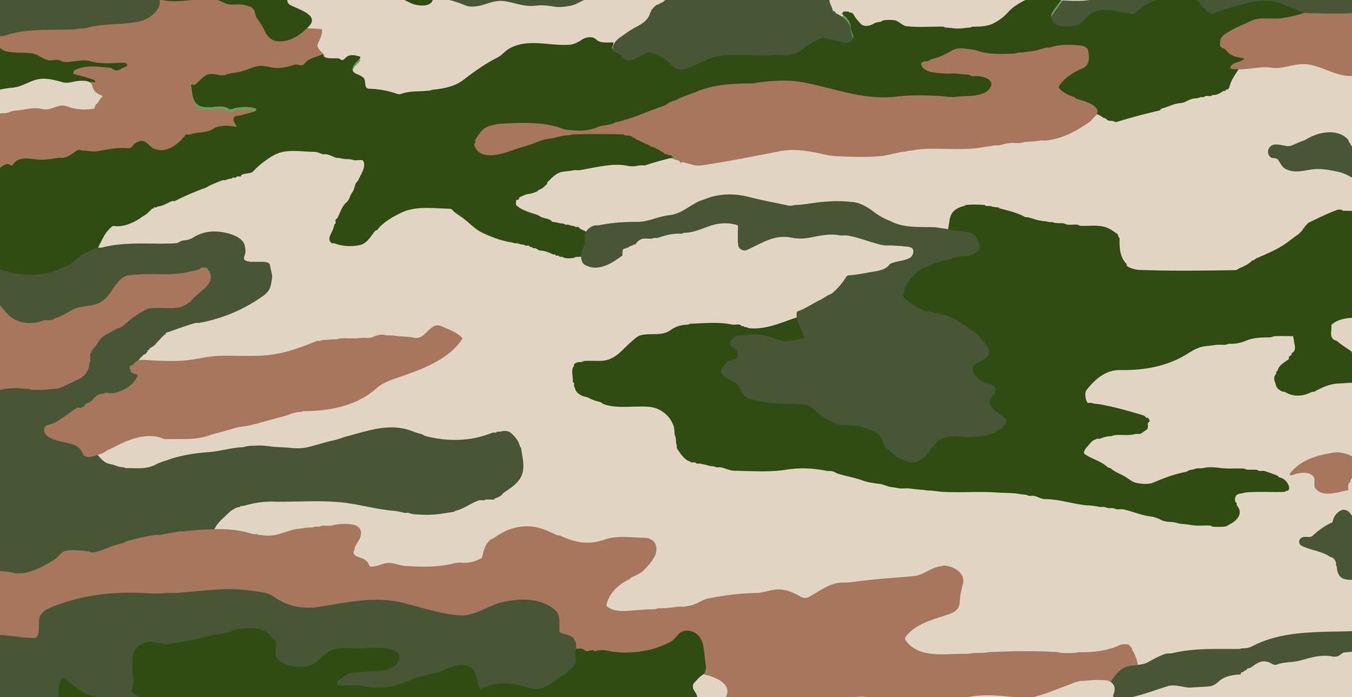 camuflaje de color caqui del ejército de textura de fondo panorámico - vector