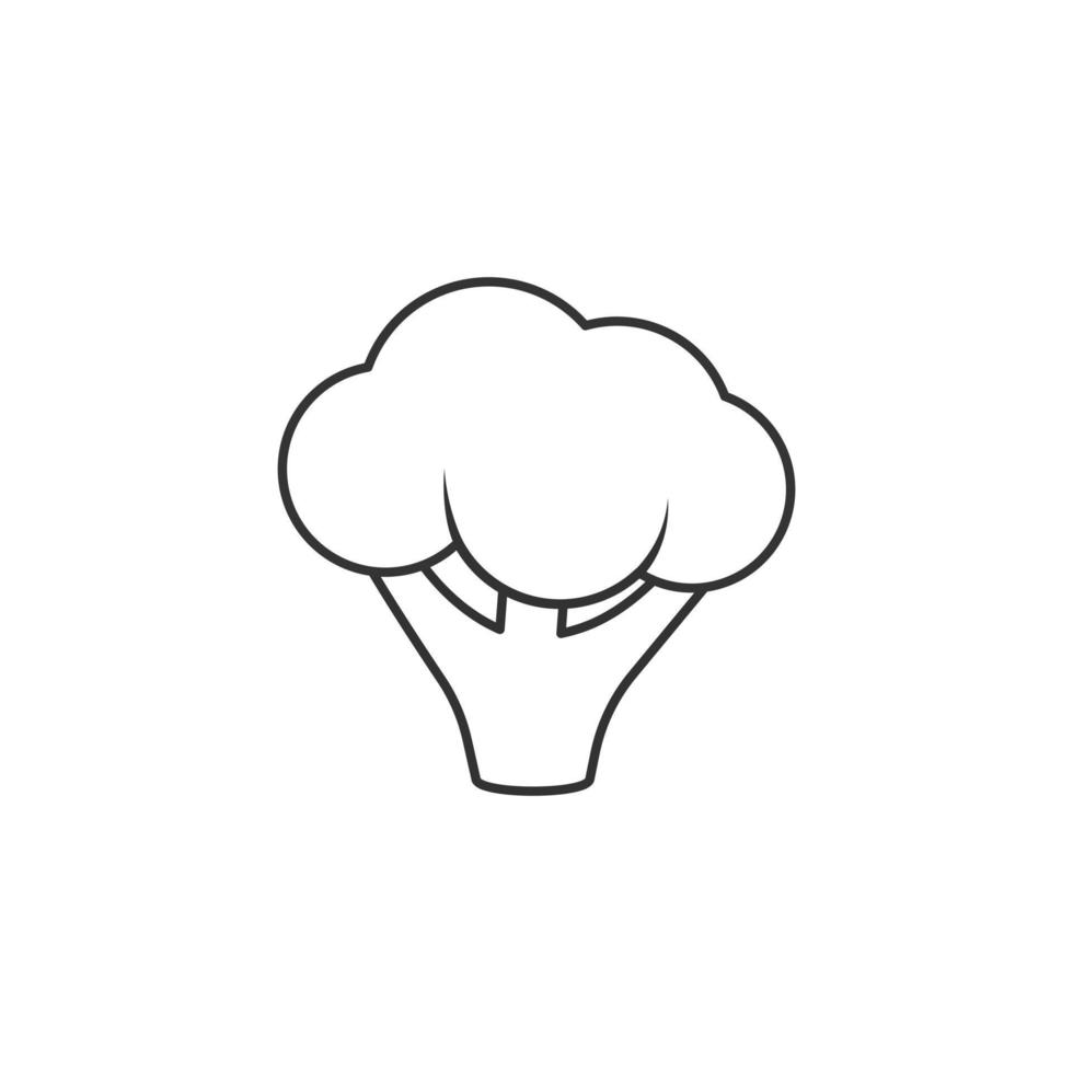 Outline icon of broccoli illustration vector