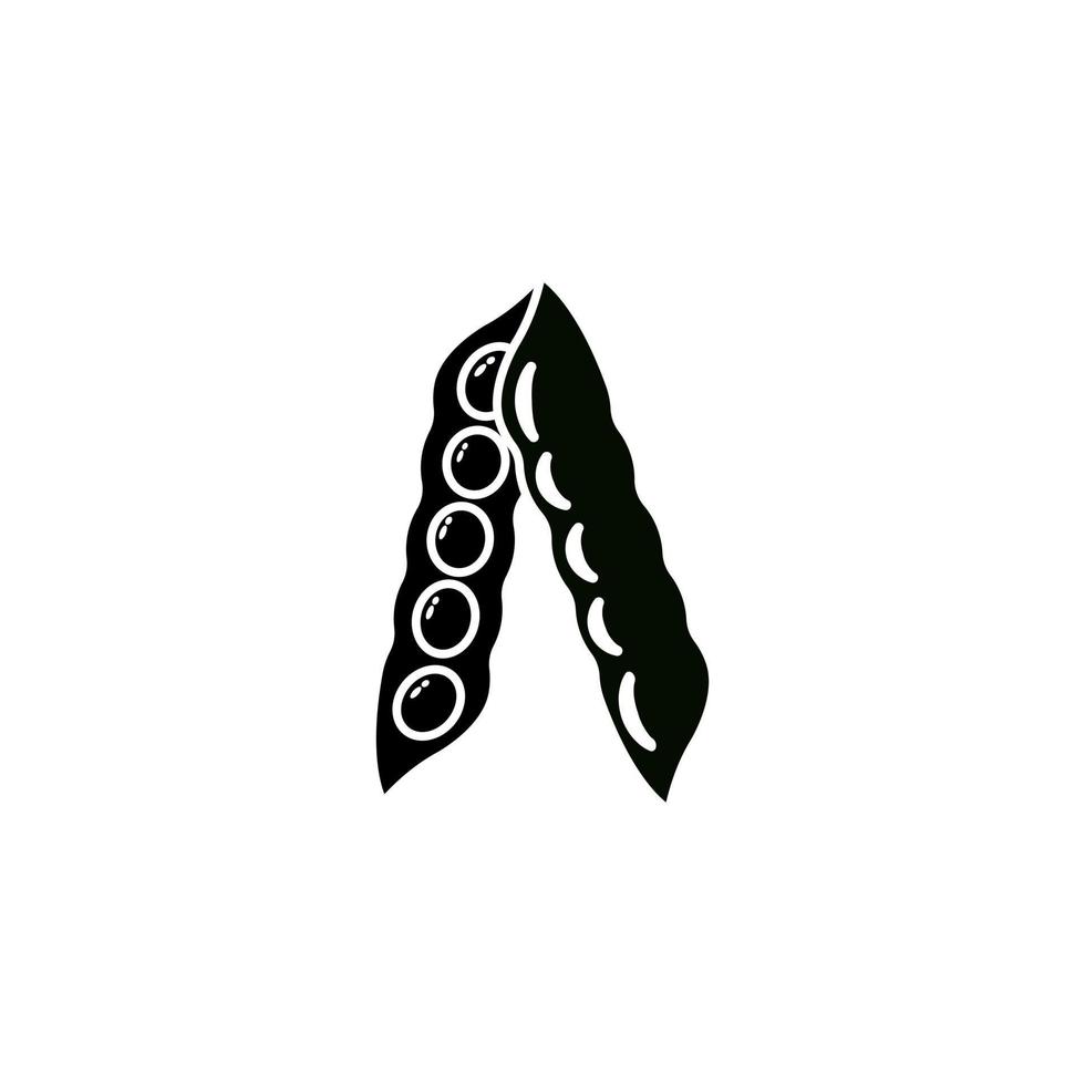 Silhouette icon of pea vector illustration