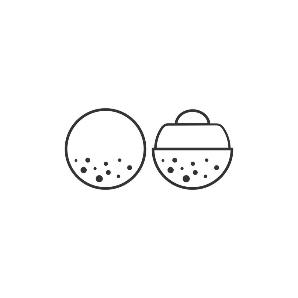 Outline icon of longan vector illustration