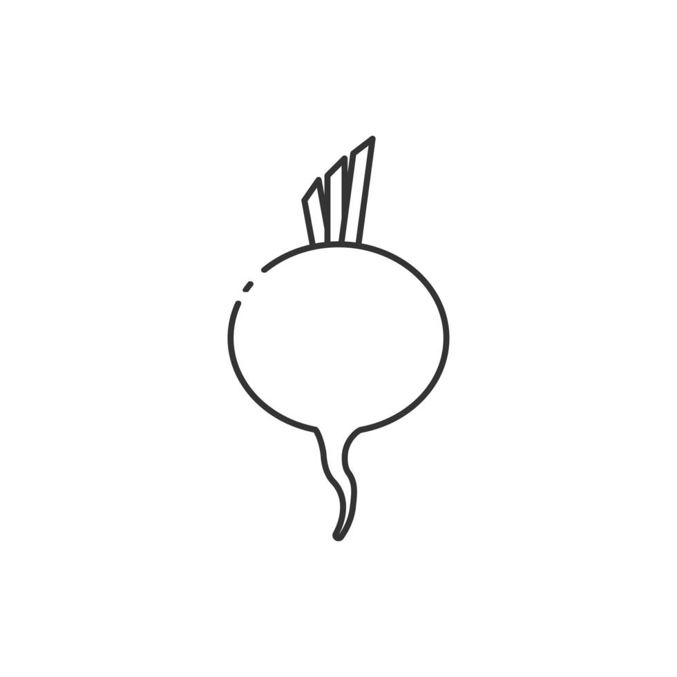 Outline icon of radish illustration vector