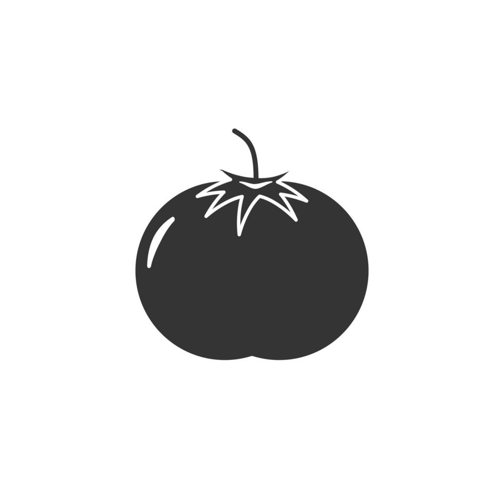 Silhouette icon of tomato vector illustration