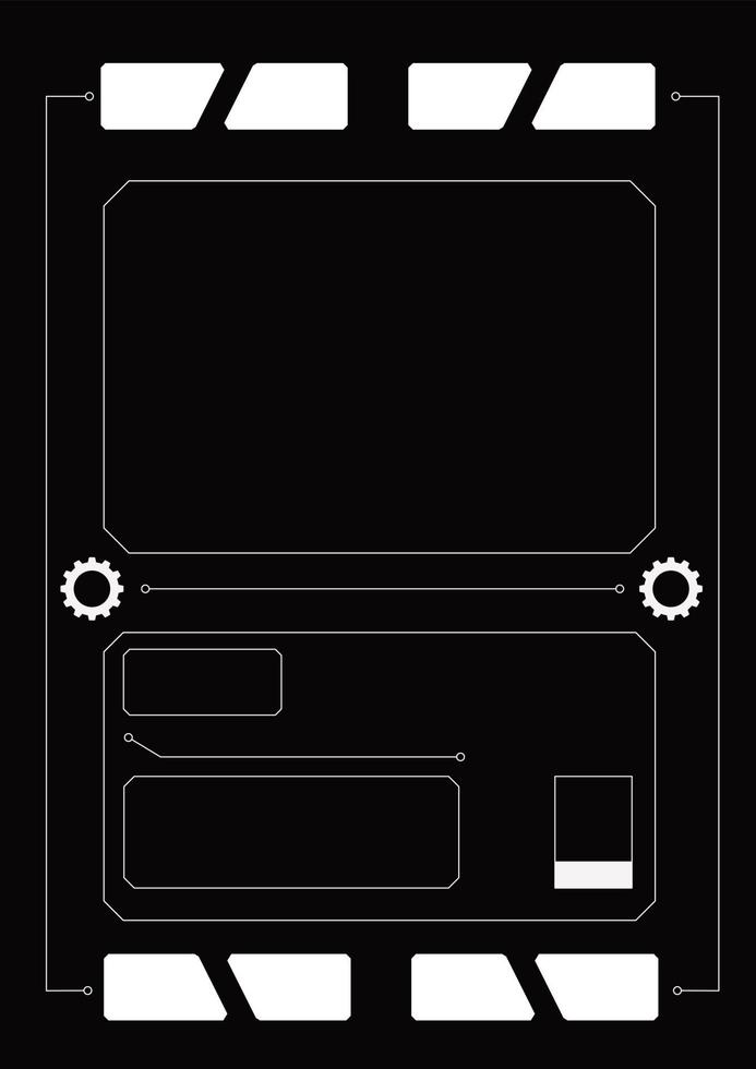 fondo oscuro en blanco y negro con estilo tecnológico, adecuado para plantillas de afiches, pancartas y ropa de calle vector