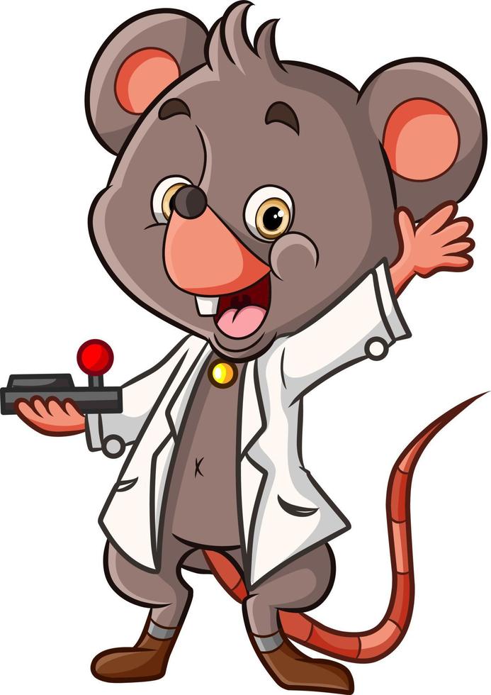 The professor mouse is doing the experiment vector