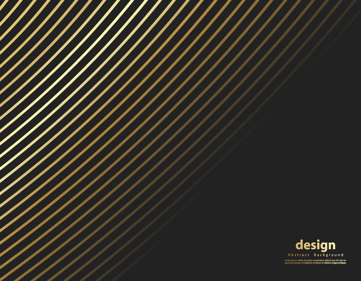 Gold wave line background vector