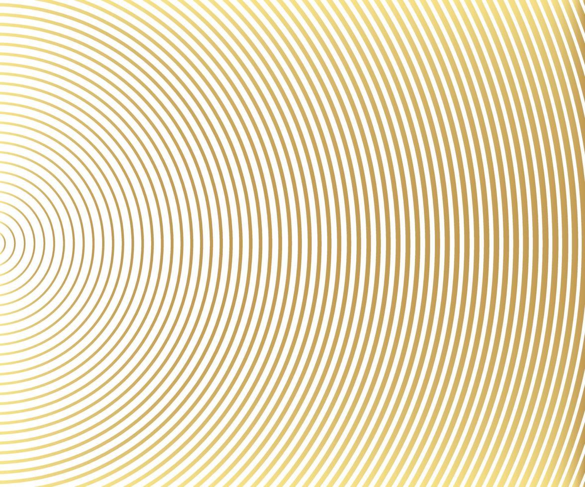 Gold luxurious circle pattern with golden wave lines over. Abstract background, vector illustration