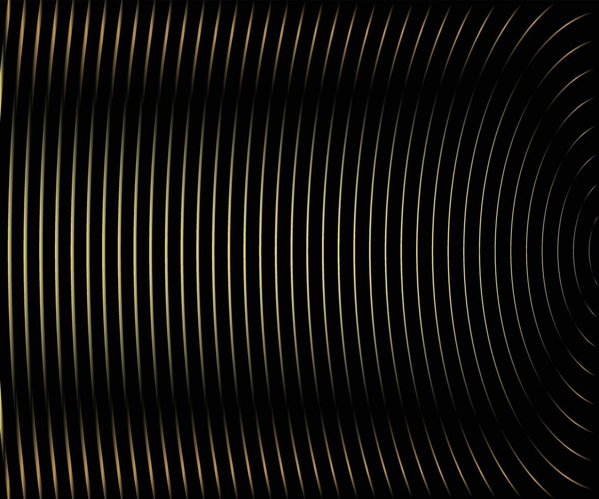 Gold luxurious circle pattern with golden wave lines over. Abstract background, vector illustration