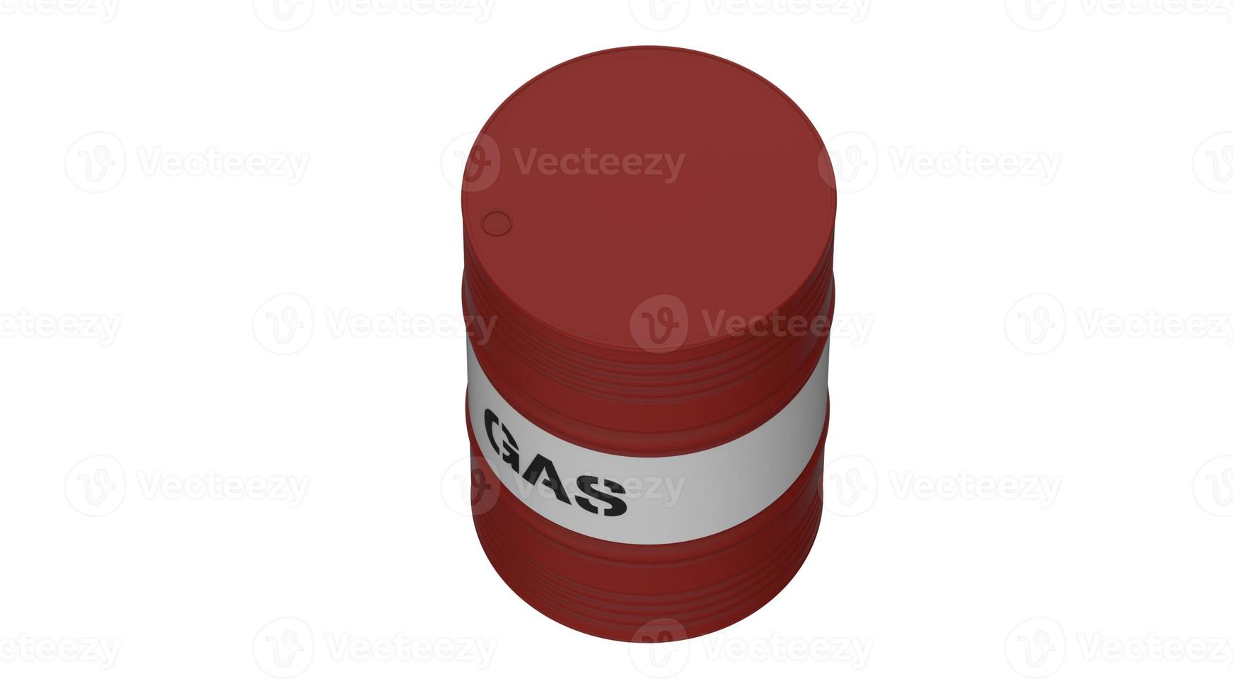 White background illustration with fuel oil gas cylinder 3d render photo