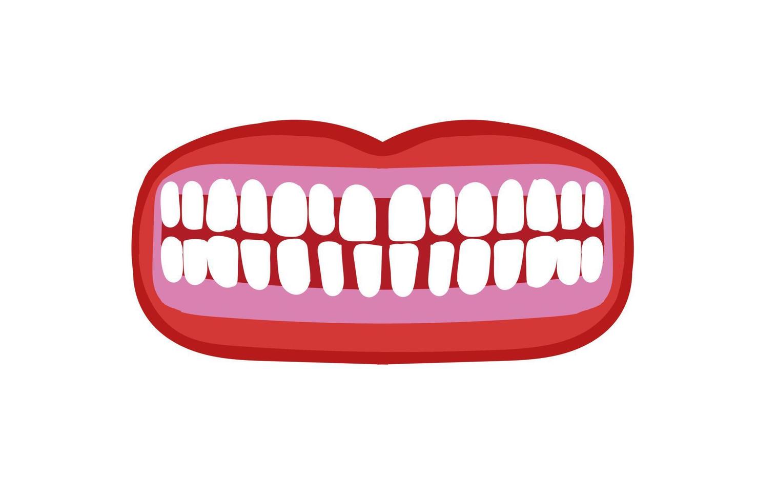 labios con dientes vector