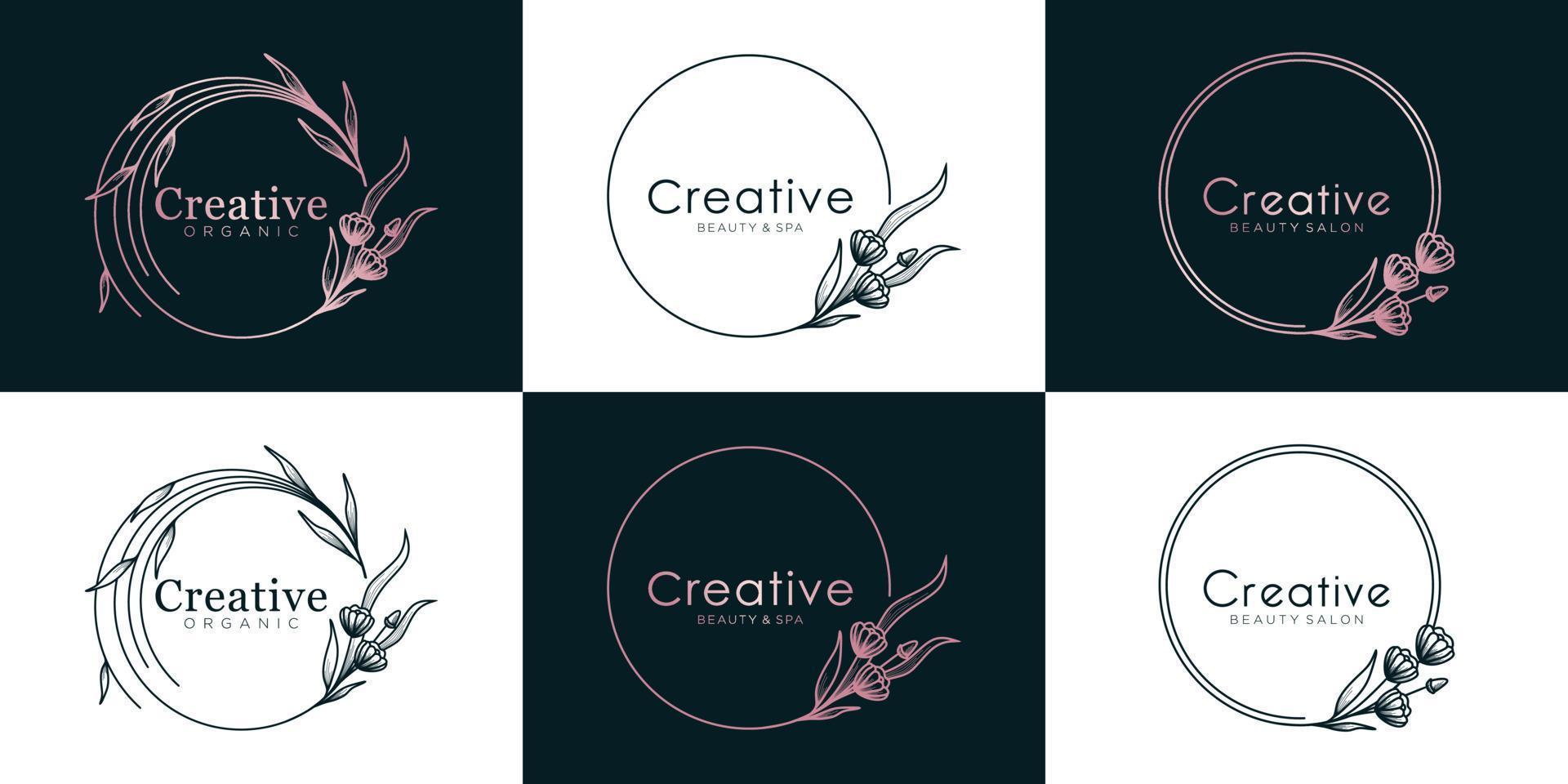 Luxury logo design collection for branding, vector