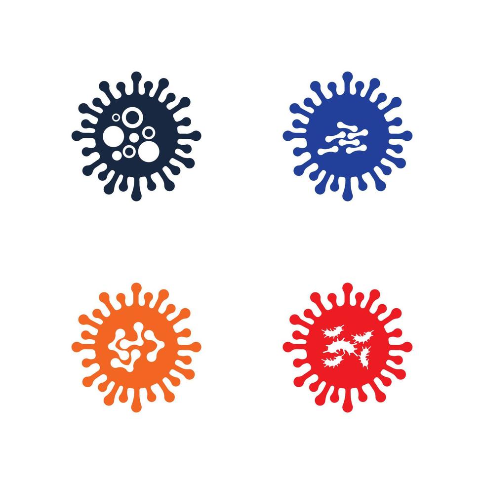 virus logo illustration vector