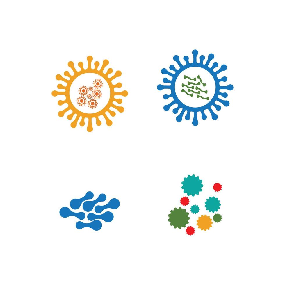 ilustración del logotipo del virus vector