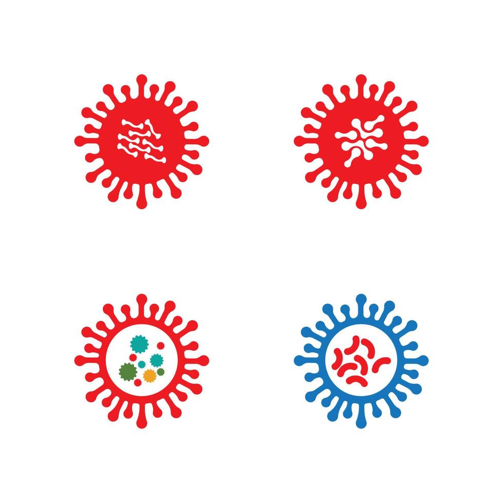 virus logo illustration vector