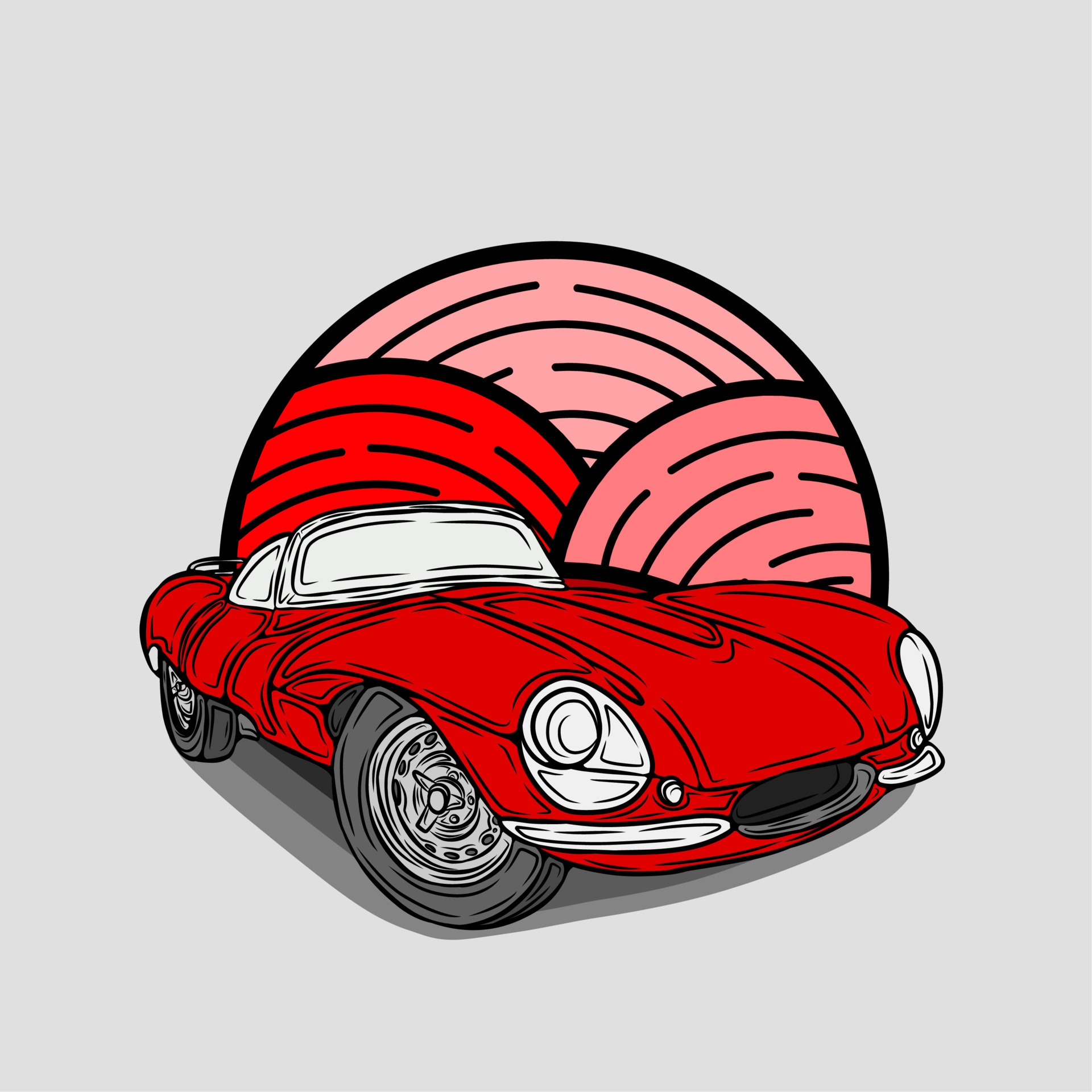 Aesthetic old car garage vintage cartoon design 6839894 Vector Art at  Vecteezy