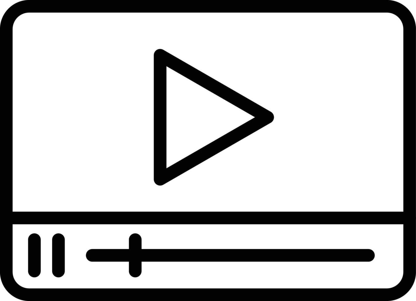 icono vectorial aislado del reproductor multimedia que se puede modificar o editar fácilmente vector