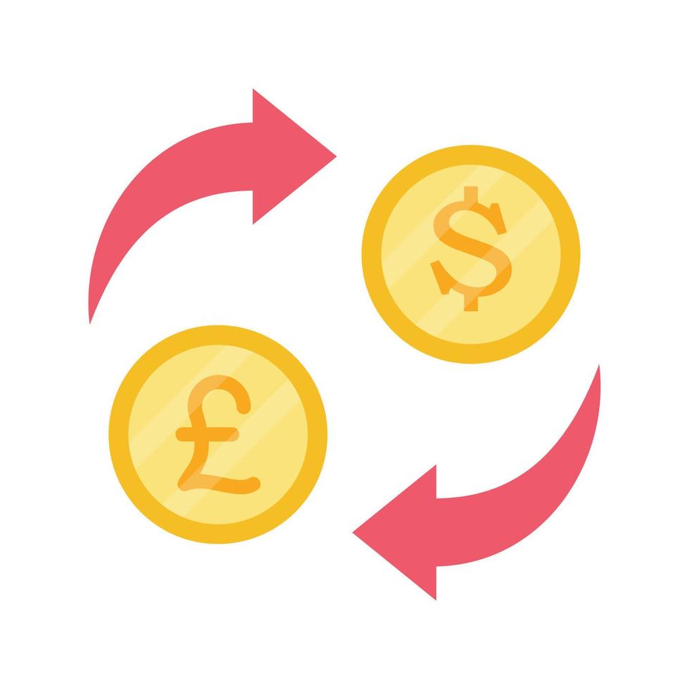 Coin Exchange Vector icon which is suitable for commercial work and easily modify or edit it