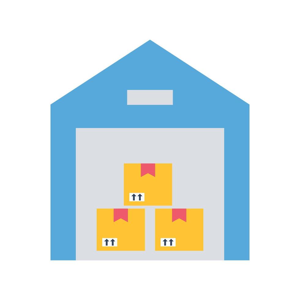 Delivery Warehouse Vector icon which is suitable for commercial work and easily modify or edit it